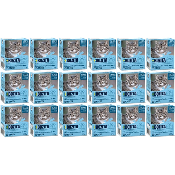 BOZITA Möra bitar med makrill i gelé 18x370g