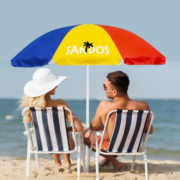Sammenklappelig haveparasol, dobbelt, UV, sammenklappelig, vandtæt overtræk