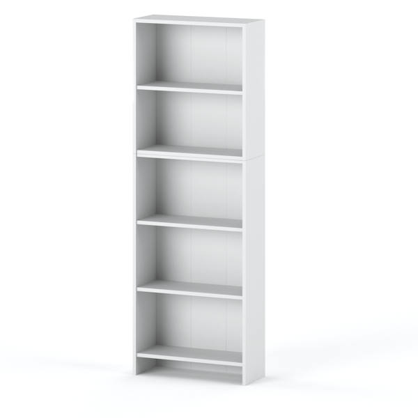 Hvid kontorbogreol 60 CM 5 hylder Loft legetøjshylde