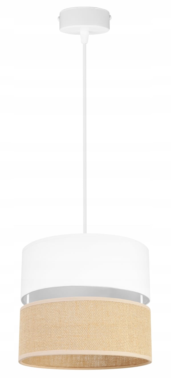 HÆNGELAMPE, LOFTKRONE, LAMPESKÆRM 20 CM HVID