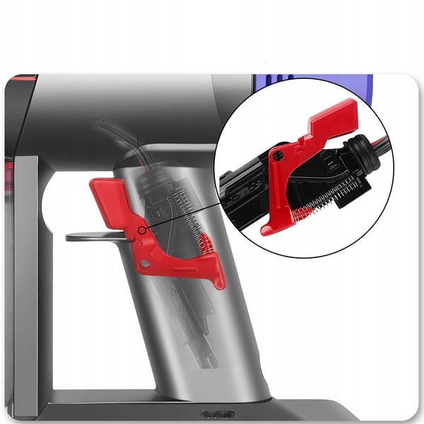PowerFix Trigger V-Red - Forstærket triggerknap til Dyson støvsuger | V10 | V11 | SV12 | SV14 | Rød | Med Torx-skruetrækker