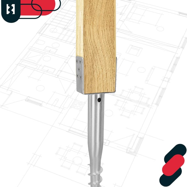 KOTARBAU® stål U-bolt til markankere til hegn og pavilloner 122 x 720 mm, sæt med 2