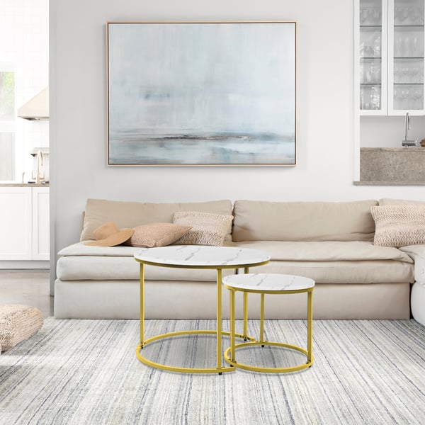 Runde sofaborde, industrielt, glamour, bord, 60x60, 40x40, sofabordsæt