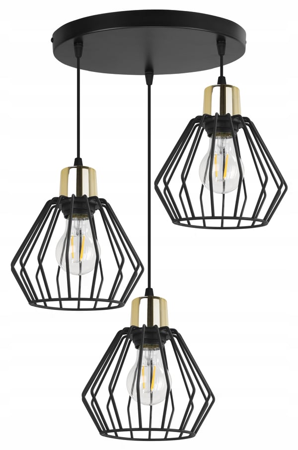 Hængelampe, loftslysekrone, trådskærm, LED