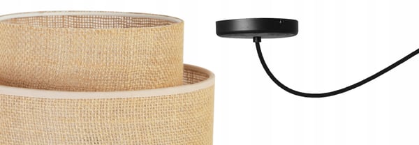 Hængende lampe, loftslysekrone, lampeskærm, boho juta