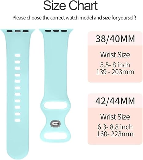 Apple Watch -ranneke 42/44/45/49 SE/9/8/7/6/5/4/3/2 eri väriä 3 kpl
