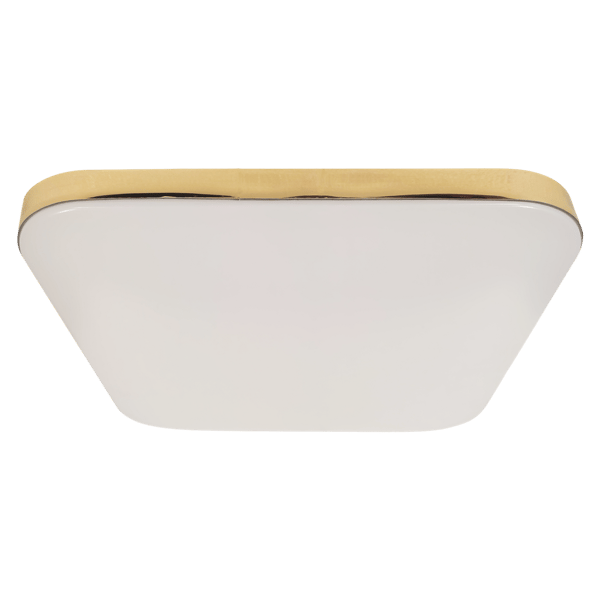 NEMO LED loftlampe, hvid, gulddetaljer, integreret LED-lys
