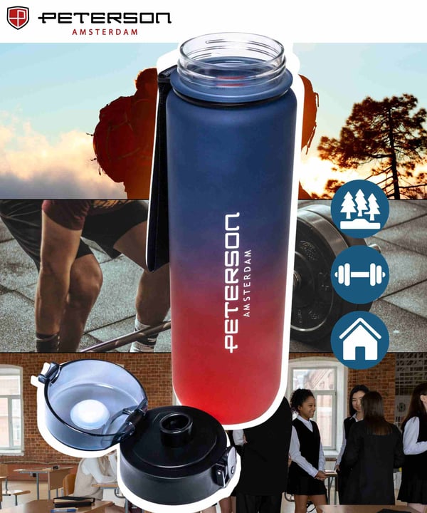 Vesipullo 750ml PTN HY-001-750-9522 Violetti-punainen
