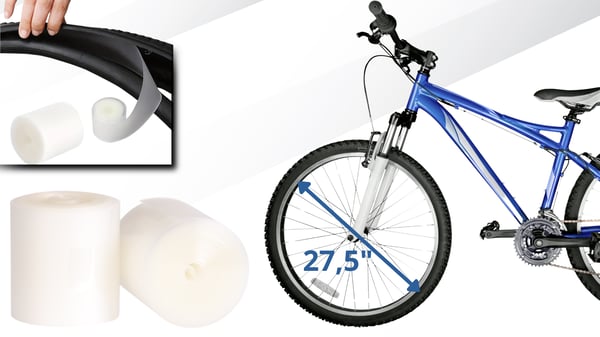 Punkteringsbeskyttelsesindlæg til cykelslange 27,5", stærk, 2 styk