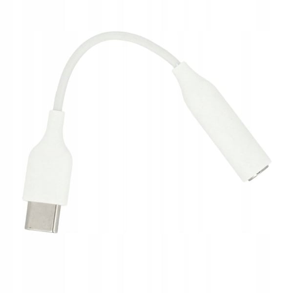Lydadapter 3,5 mm jackstik med DAC til USB C Type-C Hvid