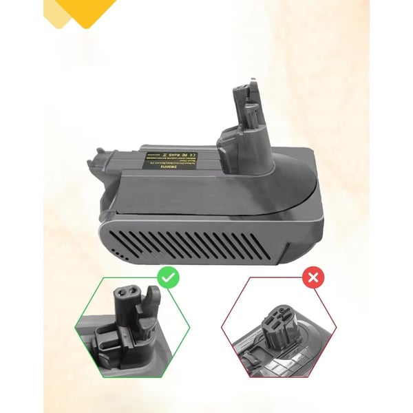 DeWalt 18/20V batterikonverter til Dyson V10