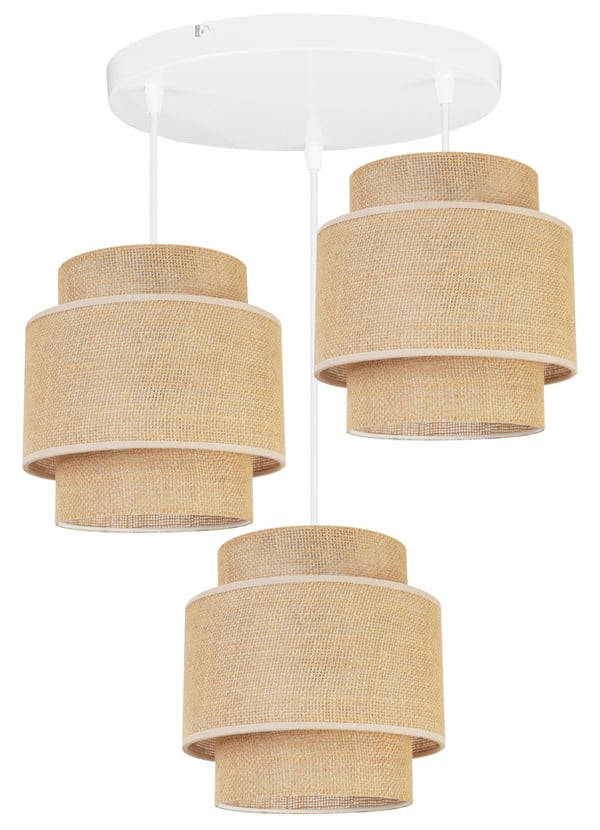 Hængende lampe, loftslysekrone, lampeskærm, boho juta