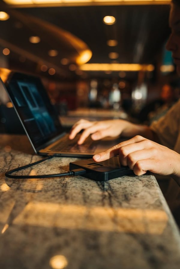 Verbatim 2 TB 2,5" Fingerprint Secure USB-C 3.0 Gen1 extern hårddisk med fingeravtrycksläsare