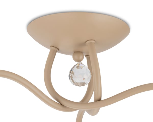 Tina Beige lasinen kattovalaisin 3xE27