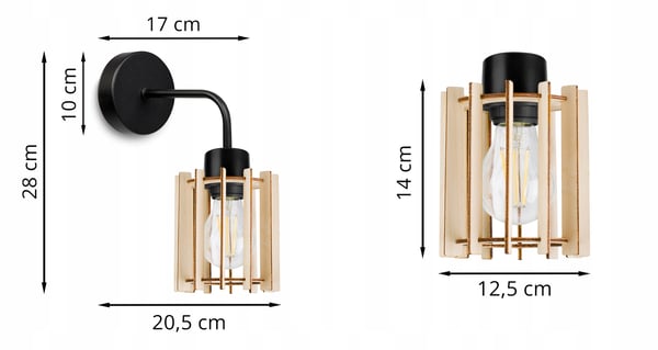 VÆGLAMPE, FIRKANTET LAMPE, LOFTSLAMPE, TRÆSKÆRM, LED