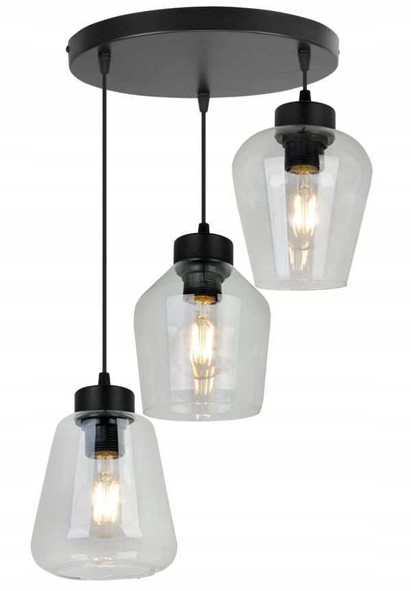 MODERNE ELEGANT HÆNGELAMPE MED GLASSKÆRM
