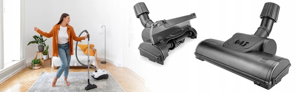 Turboborstemunstäck för dammsugning av parkett och mattpaneler universal