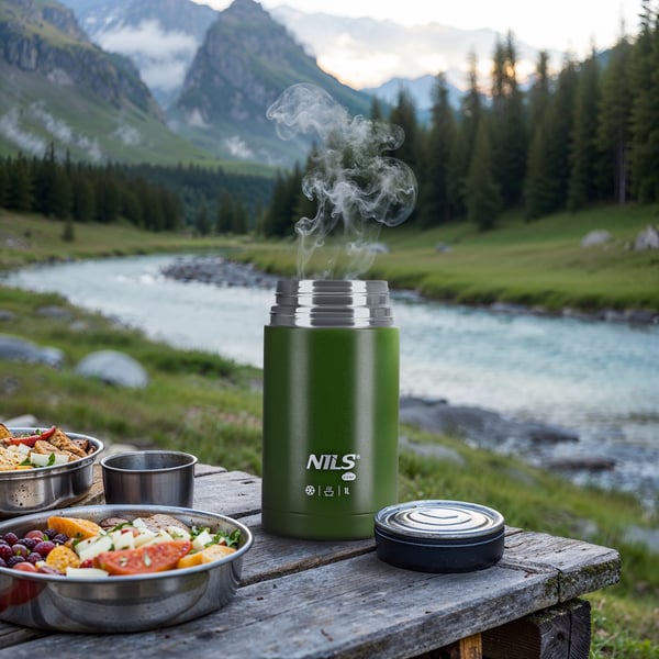 Ruoka-thermos 1000ml vihreä NILS CAMP NC3802