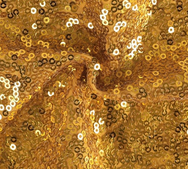 Tuolin nauha, paljettirusetti, kulta, kuminauha