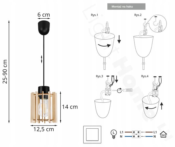 MODERNI PUINEN LED-KATTOVALAISIN