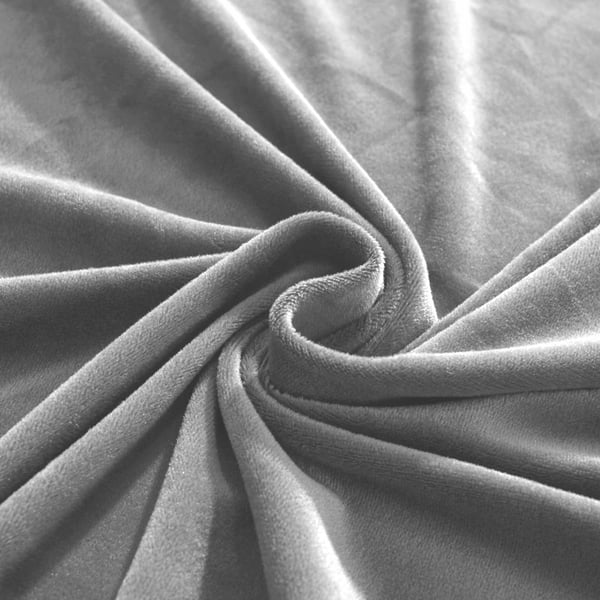 Vaaleanharmaa samettinen sohvanpäällinen 3 hengelle [22W3]