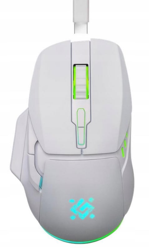 Defender stix GM-009 trådløs mus optisk 3200 dpi hvid RGB genopladelig 7 knapper gaming klikløs lydløs