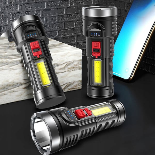KRAFTIG GENOPLADELIG LED Lommelygte SPOTLIGHT