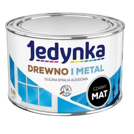 ALKYD EMALJE TIL TRÆ OG METAL SORT MAT 0,36L - 5EMAL.CZM0,4