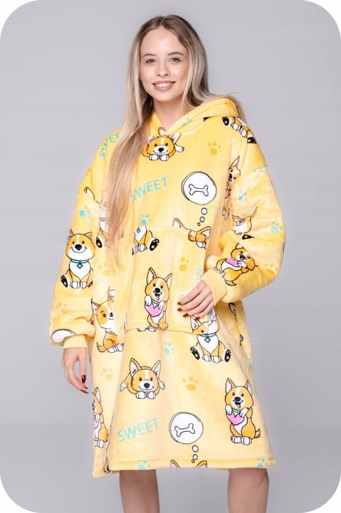 BLANKET collegepaita Ylisuuri lämmin Paksu peitto collegepaita 2in1 XXL koirille Karvainen [KB-W6]
