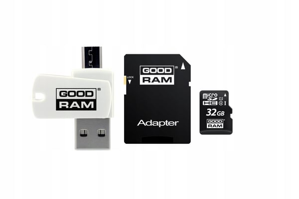 Goodram 32GB M1A4 UHS-I microSDHC hukommelseskort + adapter