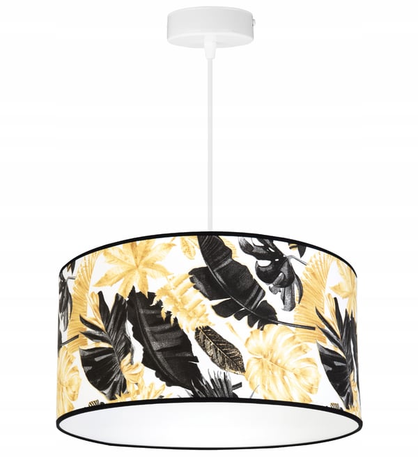 Lofthængende lampe, lampeskærm, gyldne blomster, LED