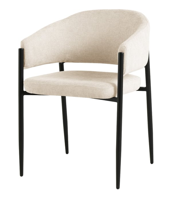 SARANO stoppad stol, beige tyg