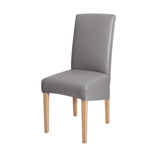 Överdrag till L-stol, rygghöjd 50-70 cm, ekoläder, grå