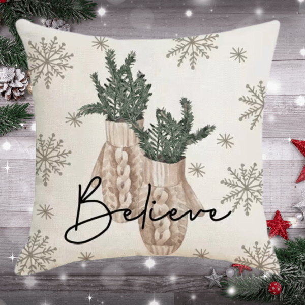 Jouluinen tyynyliinasetti 4 kpl koristeellinen 45x45 [TYYNYNLAANA3]