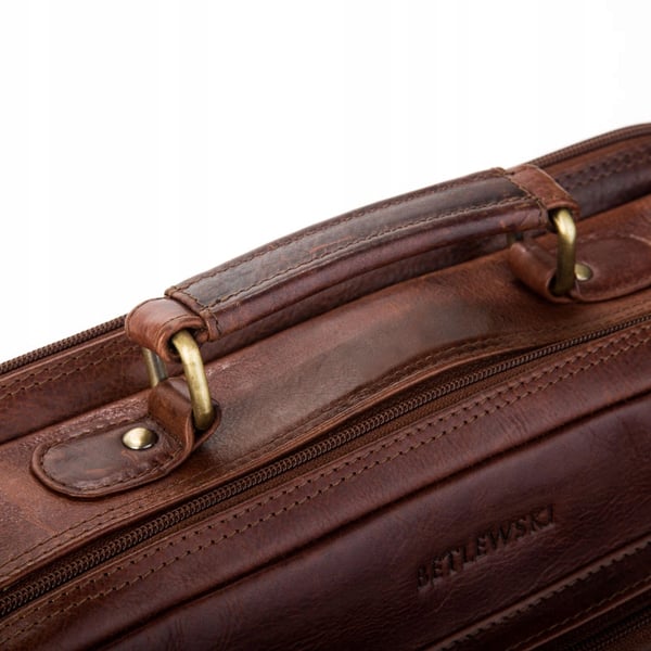TBS-322 ruskea vintage miesten laukku + todistus