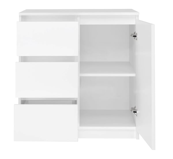 Malwa 1D3S valkoinen lipasto