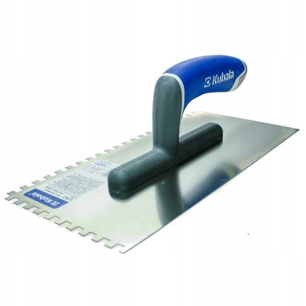 Kubala rostfritt stål spakel med tandning 130x270mm 6x6mm