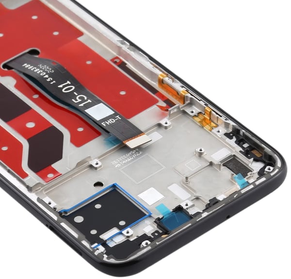 Huawei P40 Lite JNY-LX1 LCD-skærm og touchskærm renoveret sort ramme