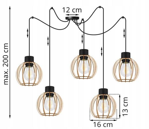 MODERNI PUINEN LED-KATTOVALAISIN