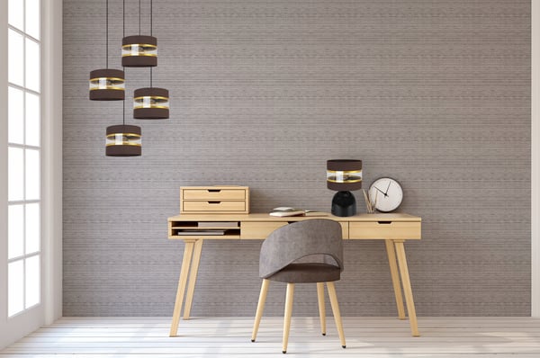NATBORDLAMPE, ELEGANT GYLDET LAMPESKÆRM, 20 CM