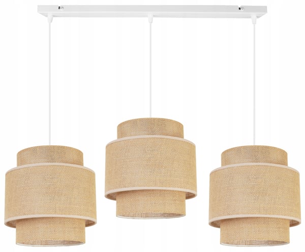 Hængende lampe, loftslysekrone, lampeskærm, boho juta