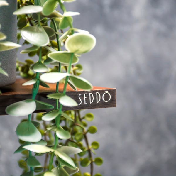 Metal stående blomsterstander, 6 hylder, sort, moderne, 113 cm, loft