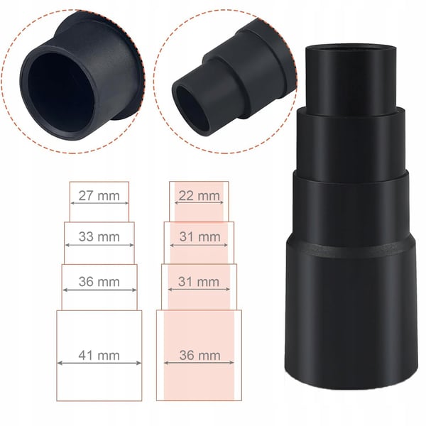 Adapterreduktion adapterrör munstycke för dammsugare 27-41 mm