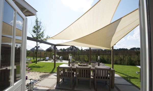Vandtæt solsejl Codura 3x3x3m beige
