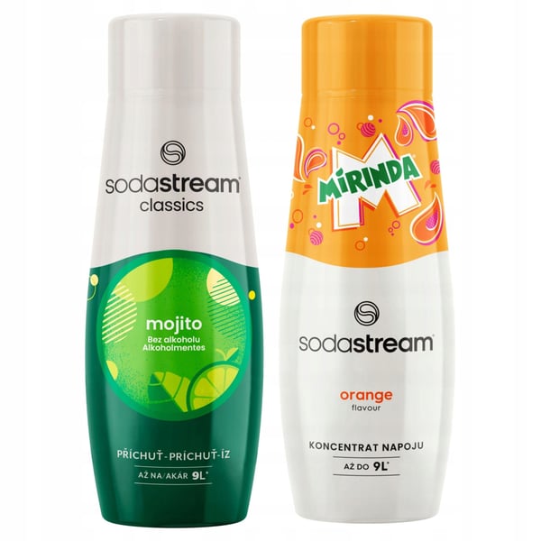 2x siirappia Sodastream Mojito Saturator Mirindaan Mohito-vesitiiviste