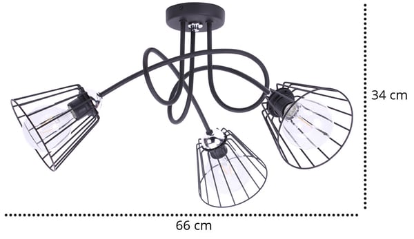 Loftlampe Plafond Lysekrone LED KLOKKER lavet af TRÅD