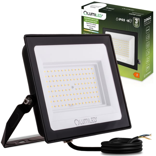 LED-valaisimet ZUNA2 100W 9000lm 4000K IP65 musta LUMILED