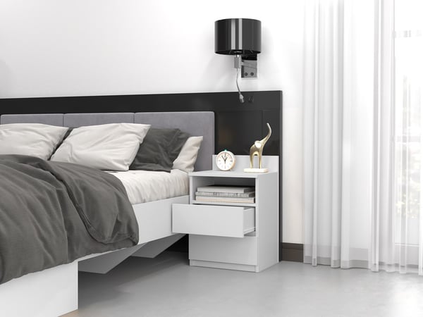 Malwa M1 nattduksbord vitt