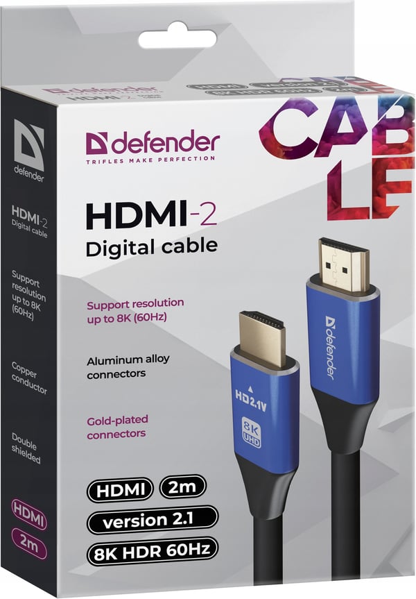 Defender 3m v2.1 M/M 8k HDMI-HDMI-kabel