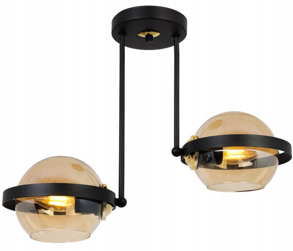 MODERNE HØJLAMPE MED HONNINGGLAS RING
